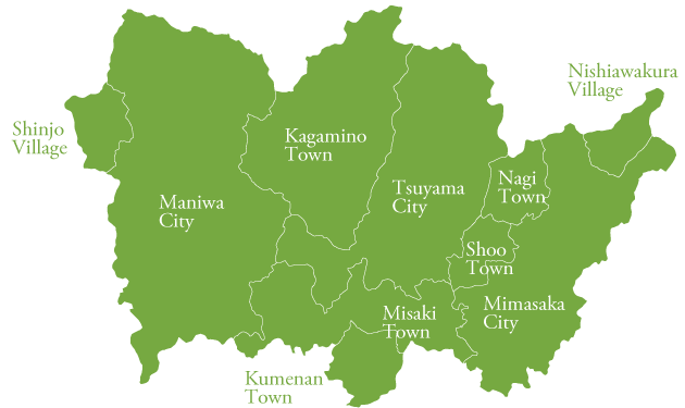 Mimasaka-no-Kuni Map detail